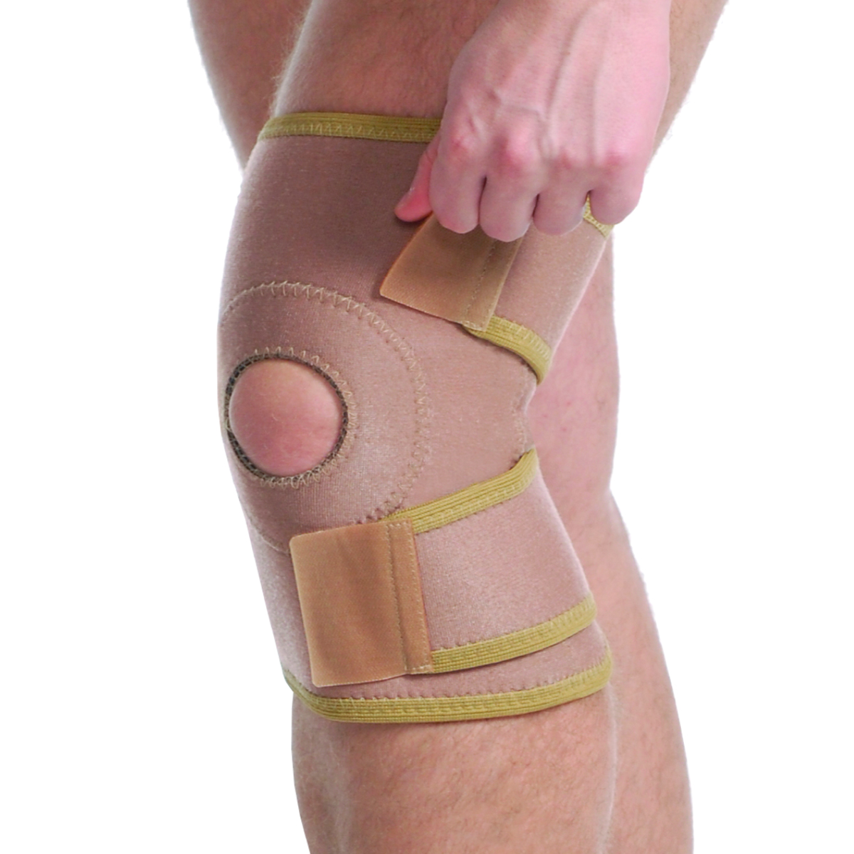 Bandáž kolene s výstelkou na čéšce béžová, Medtextile, 6053 vel. XS/XL